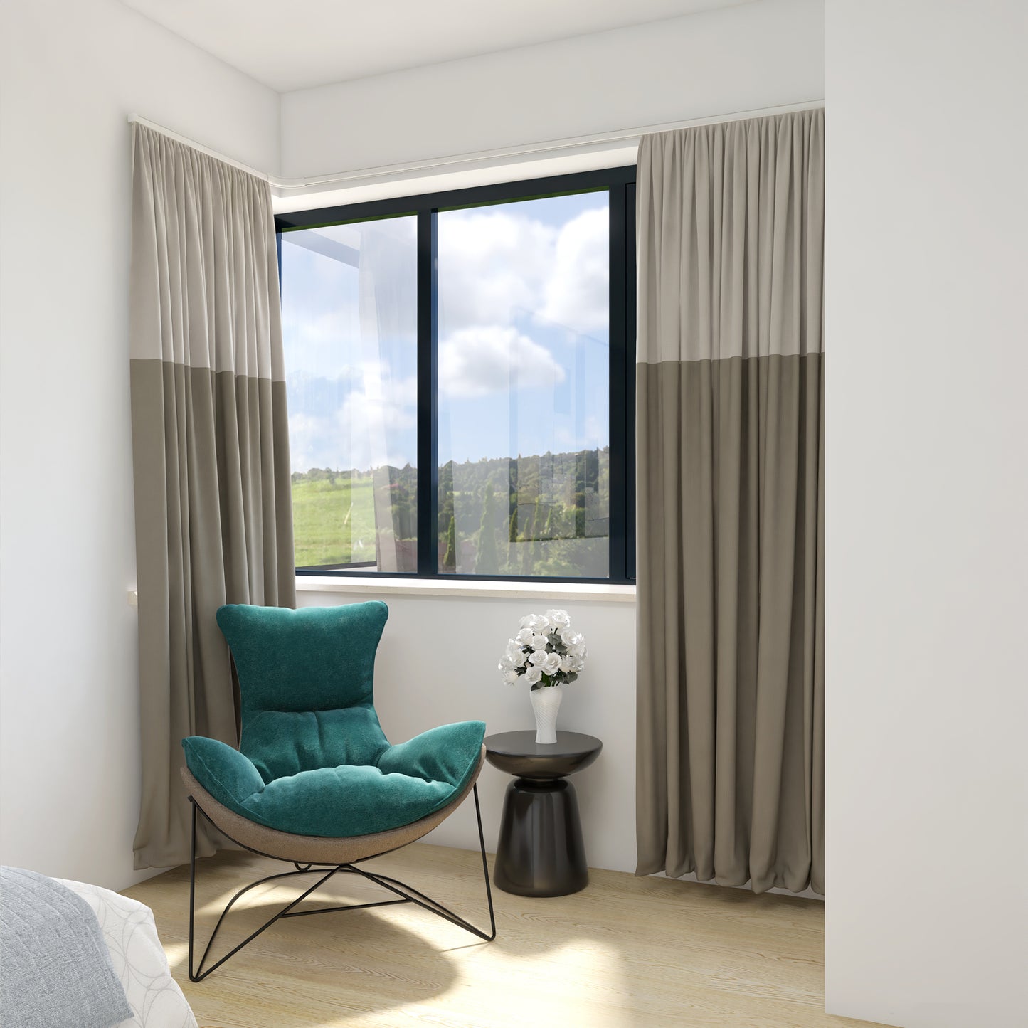 ZSHINE Single Tracks Heavy-Duty Curtain Rails