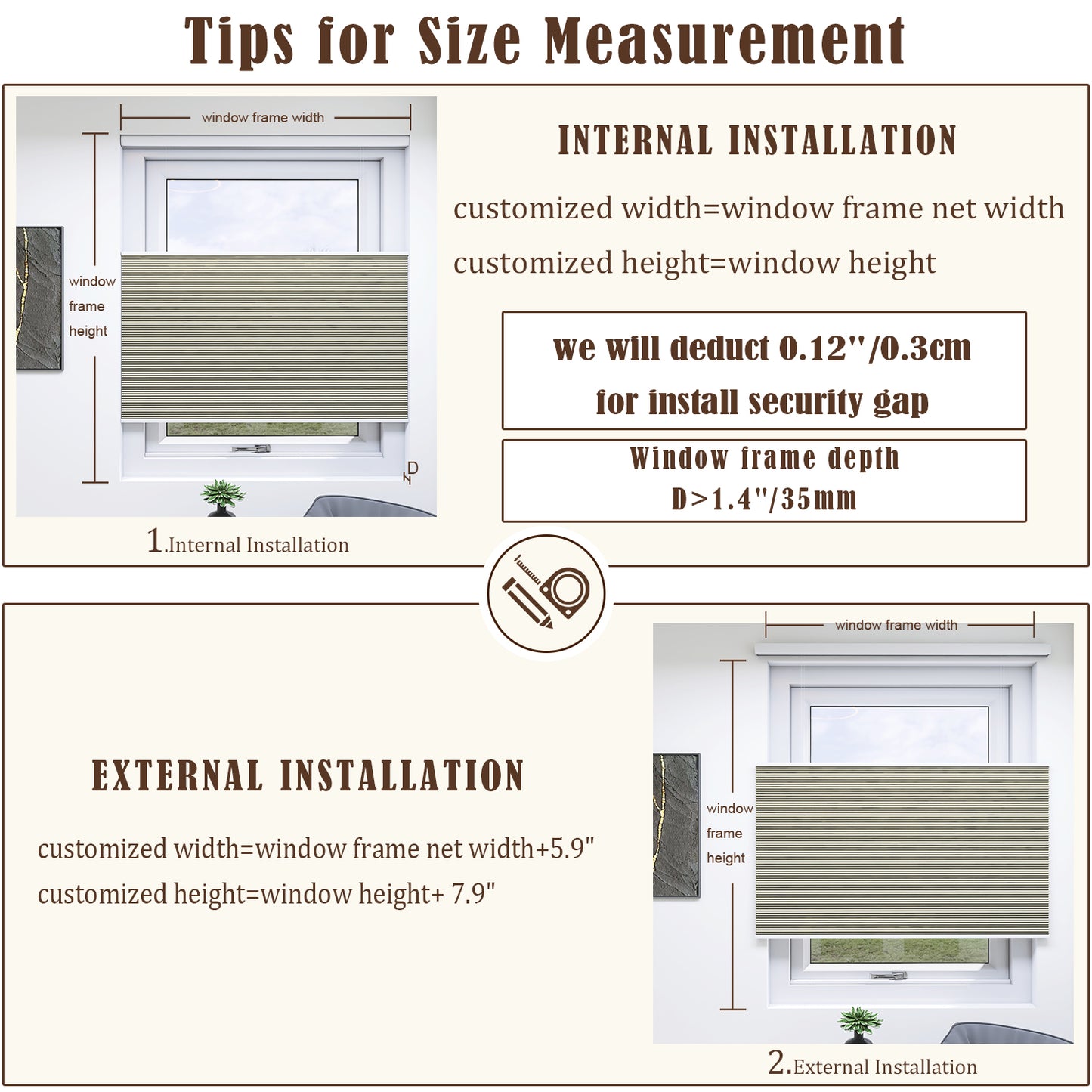 ZSHINE Shades Top Down Bottom Up Motorized Cellular Honeycomb
