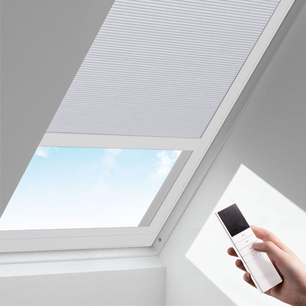 ZSHINE Motorized Full Blackout Cellular Roof Lantern Blinds (skylight)