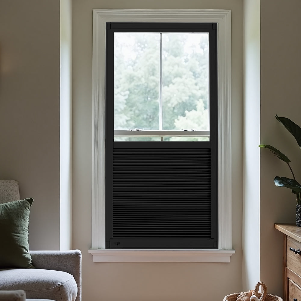 ZSHINE Smart Bottom Up Honeycomb WiFi Enabled Motorized Blackout Cellular Window Blinds