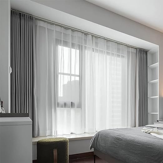 ZSHINE Ceiling Mounting Telescopic Curtain Track (Fulfillment by USA warehouse)
