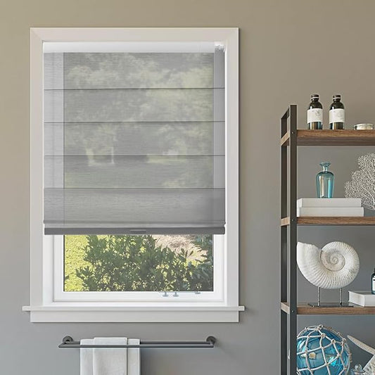 Zshine No Drill Custom Cordless Roman Shades