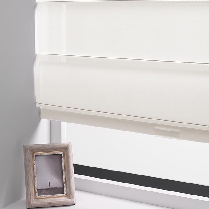 Zshine Remote Control Custom Cordless Motorized Roman Shades