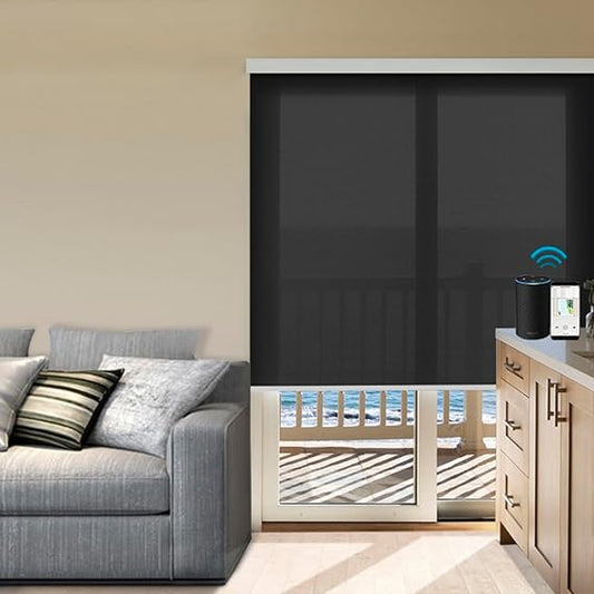 ZSHINE Motorized Light Filtering Roller Shades