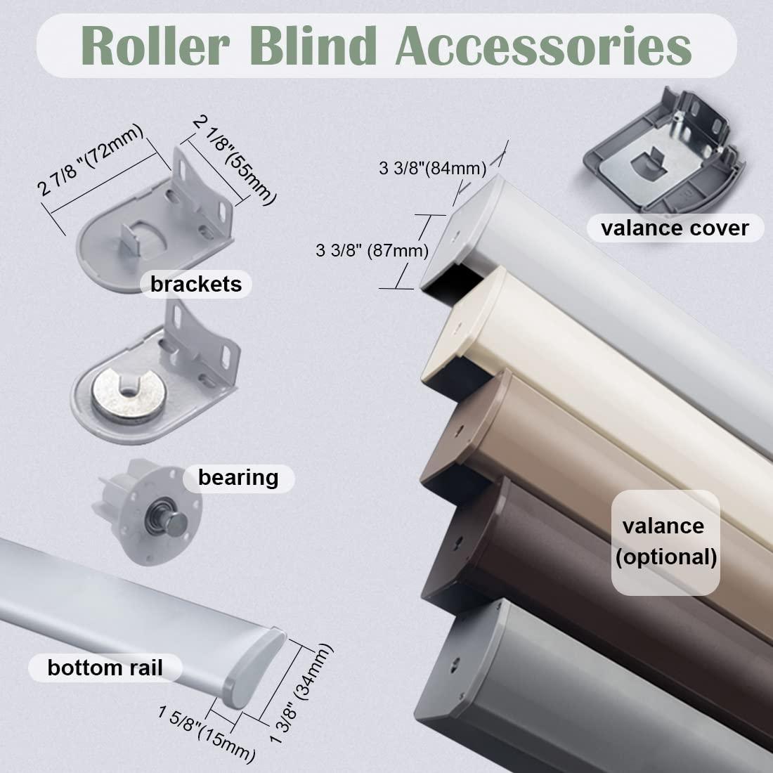 ZSHINE Motorized Full Blackout Roller Shades Solid Fabric - ZSHINE - Smart Shining Your Life