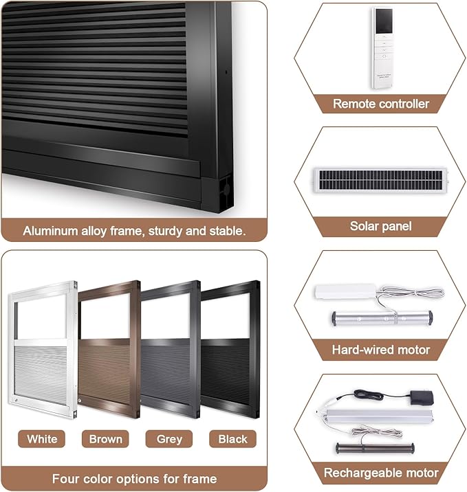 ZSHINE Smart Bottom Up Honeycomb WiFi Enabled Motorized Easy Install Blackout Cellular Shades
