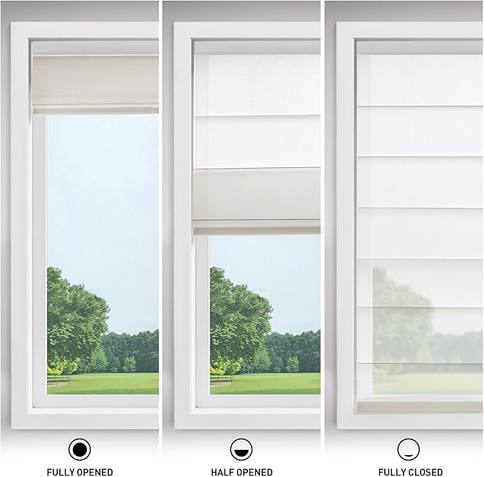Zshine Remote Control Custom Cordless Motorized Roman Shades