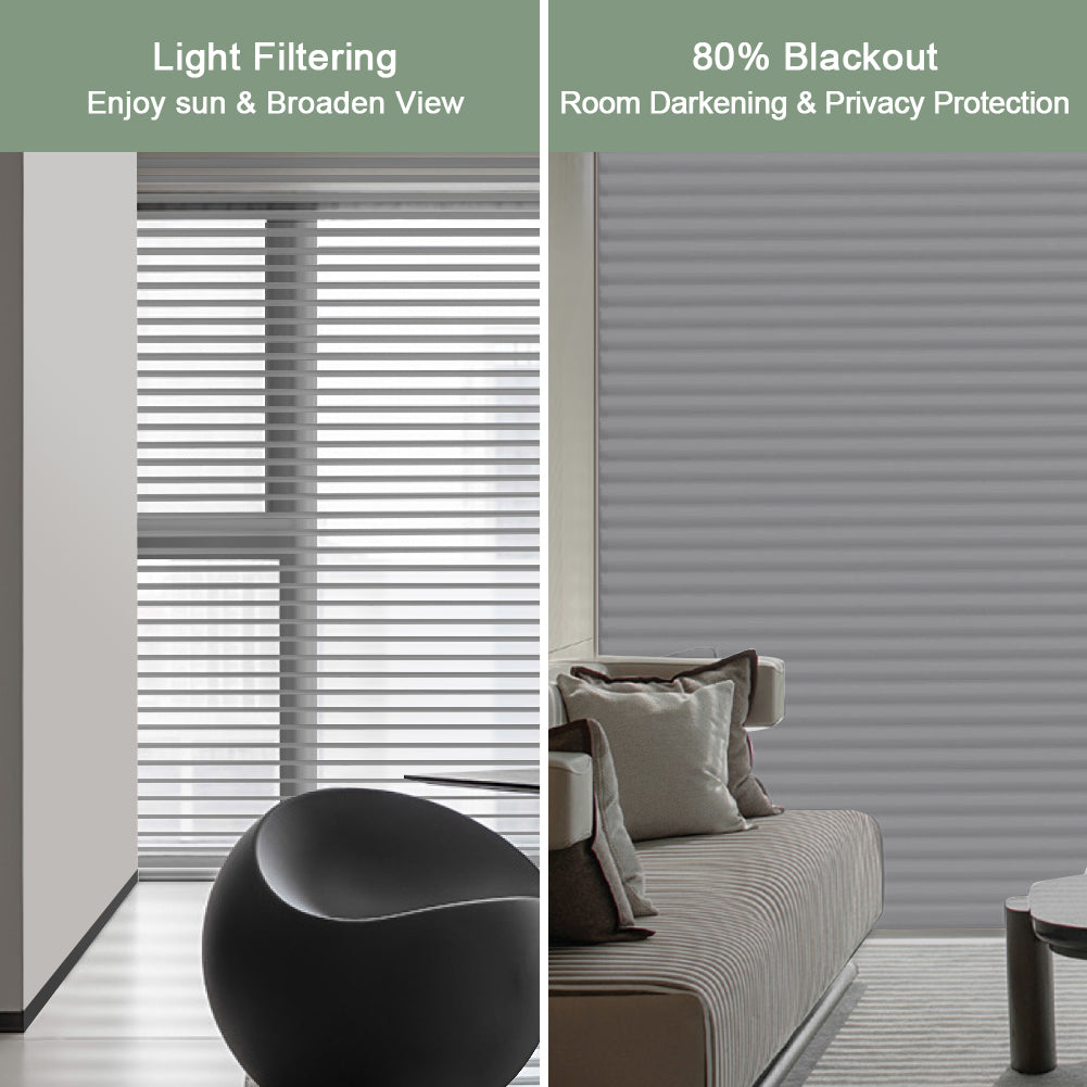 ZSHINE Motorized Light Filtering Shangri-la Sheer Shade