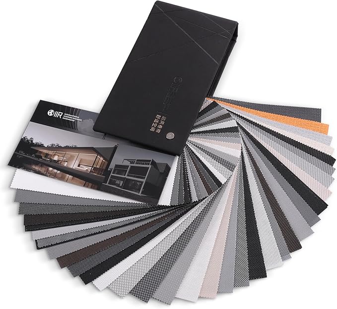 ZSHINE Hard-Wired Outdoor Windproof Motorized Roller Shades Fabric Swatch