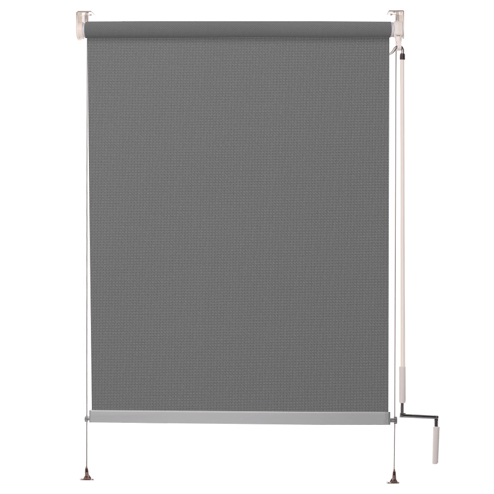 ZSHINE Waterproof Weatherproof Full Blackout Outdoor Roller Shades with Crank Operated