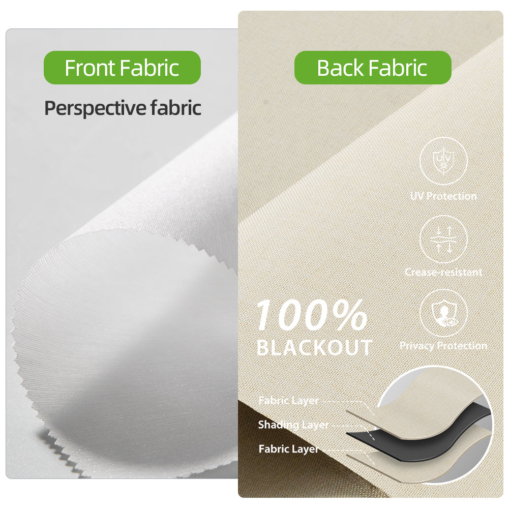 ZSHINE Motorized Day and Night Roller Blinds with Wrapping Valance