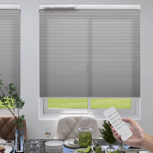 ZSHINE Motorized Light Filtering Thermal Insulation Cellular Shades