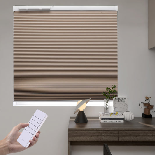 ZSHINE Motorized Blackout Thermal Insulation Cellular Shades