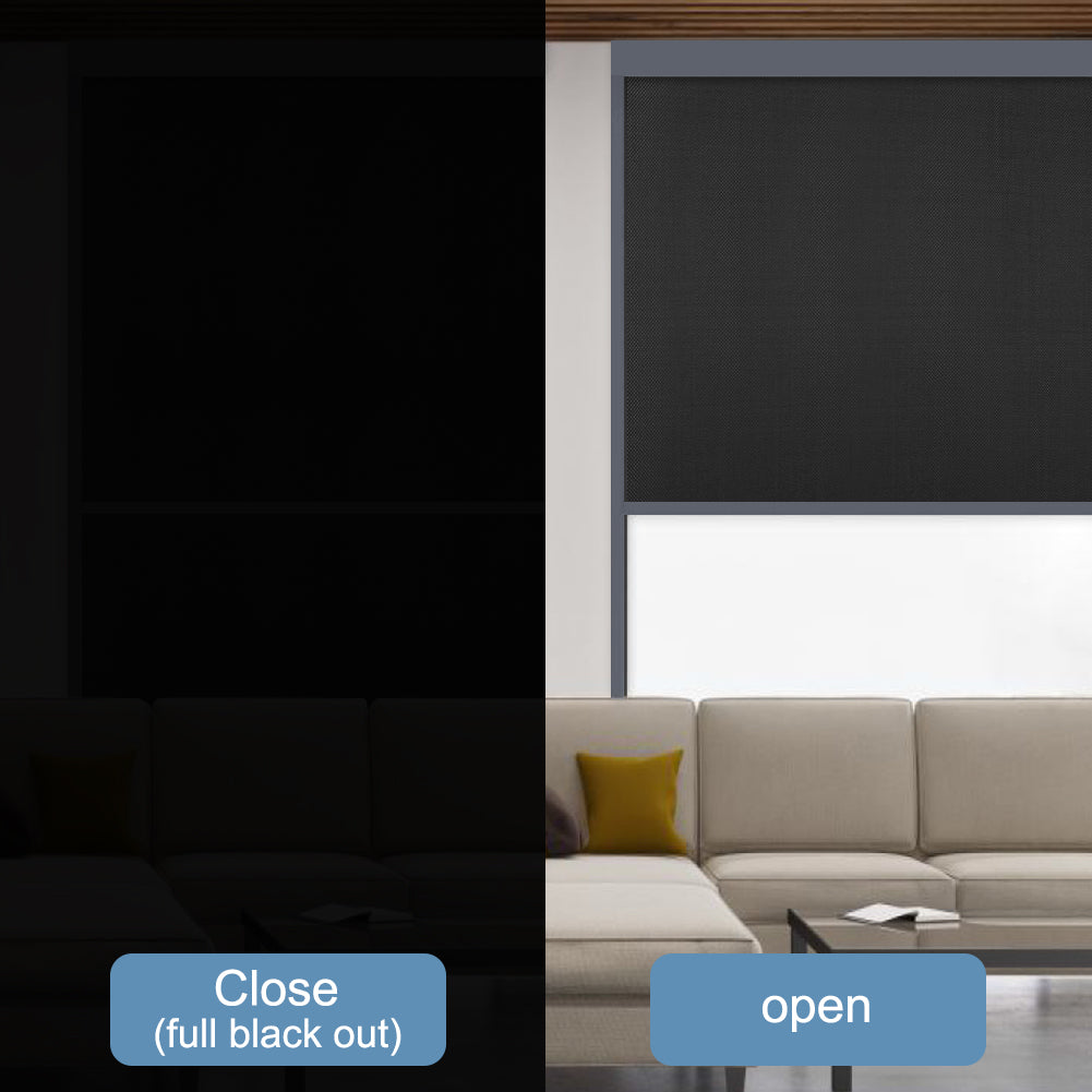 Zshine High-End Hard Wired 110V Outdoor Motorized Roller Zip Shades