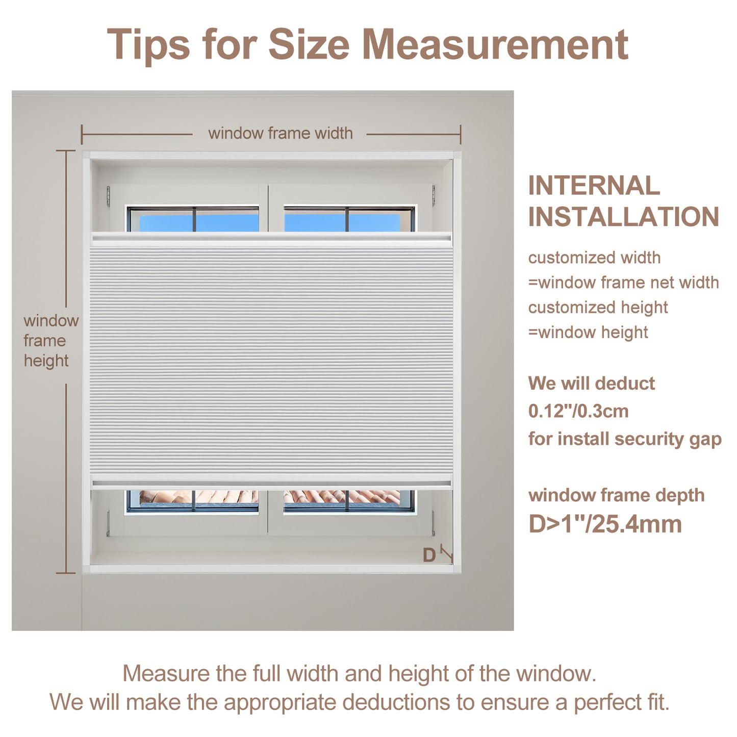 ZSHINE Cellular Shades Top Down Bottom Up Honeycomb