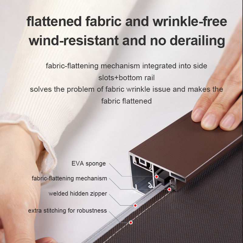 Zshine Outdoor Motorized Roller Zip Shades