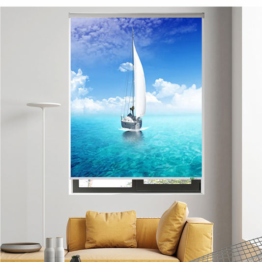 ZSHINE Motorized Printed Roller Shades