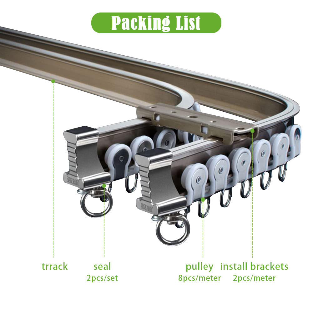 ZSHINE Heavy Flexible Curtain Single Track