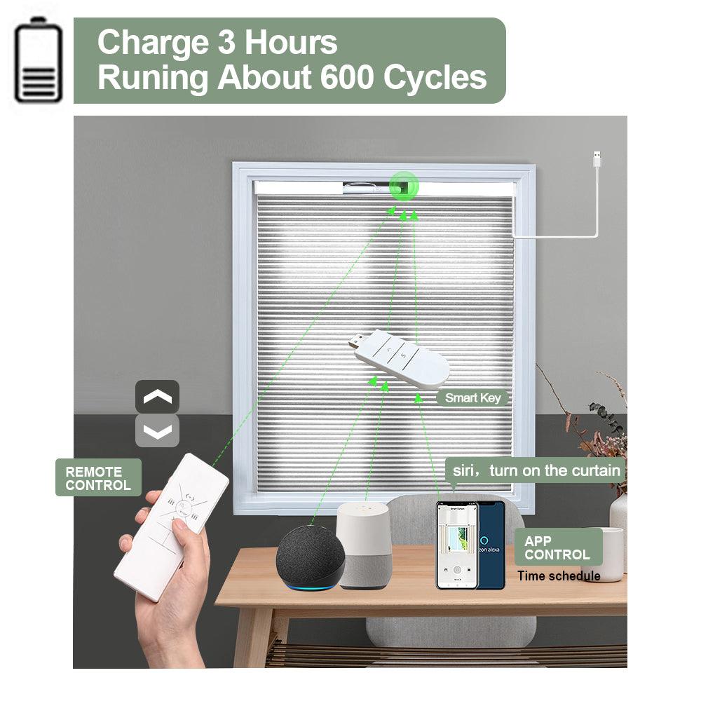 ZSHINE Motorized Light Filtering Cellular Shades - ZSHINE - Smart Shining Your Life