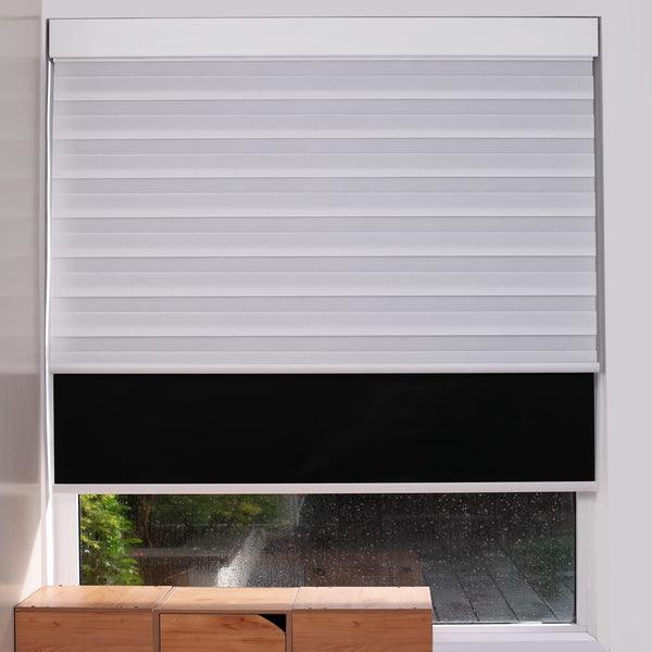 ZSHINE Motorized Day and Night Roller Blinds with Valance (Zebra) - ZSHINE - Smart Shining Your Life