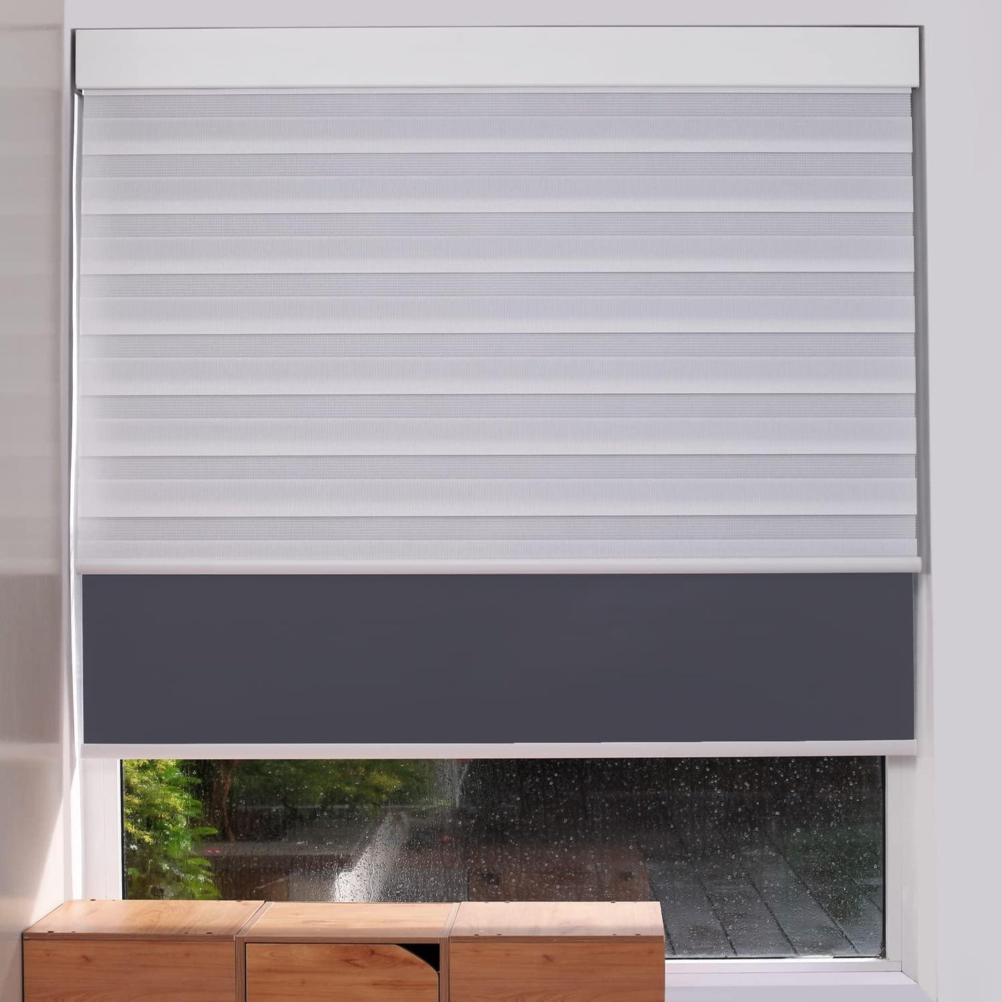 ZSHINE Manual Day and Night Roller Blinds(Zebra) - ZSHINE - Smart Shining Your Life