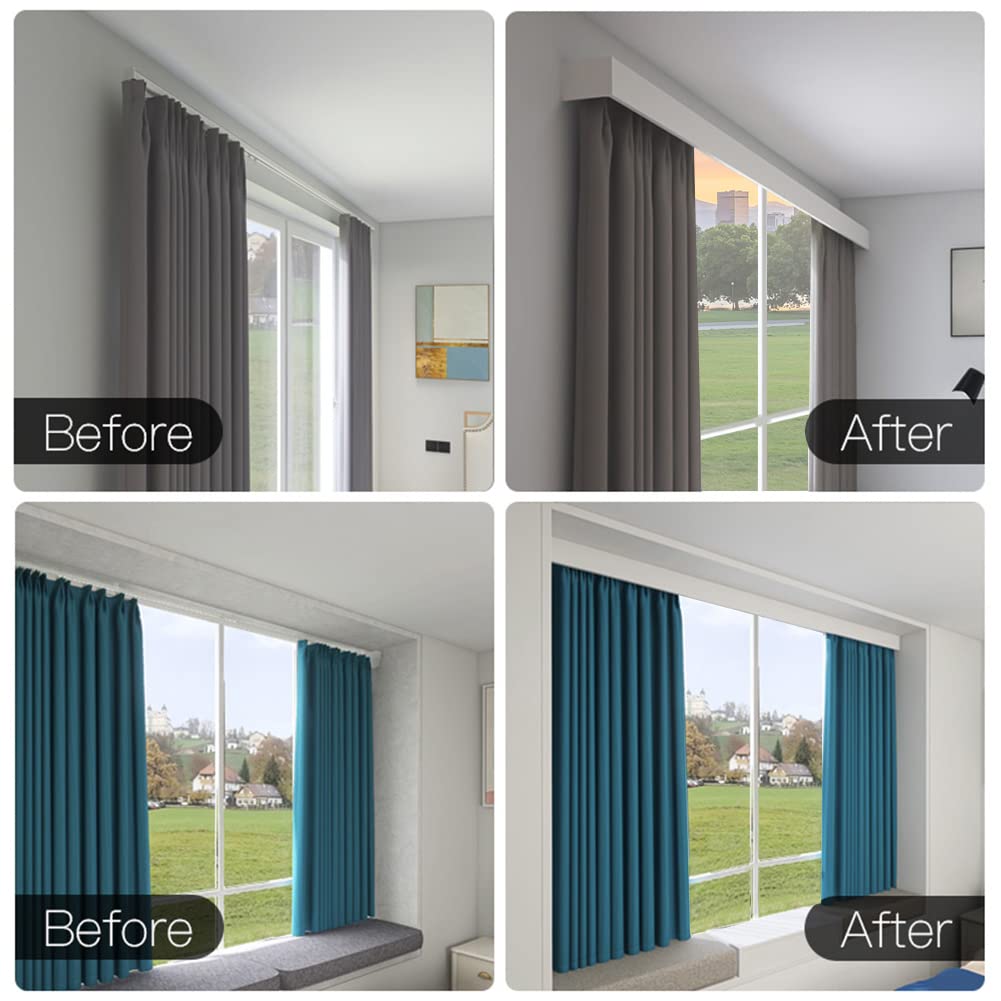 ZSHINE Single Rail Curtain Pelmet(Fulfillment by USA warehouse)