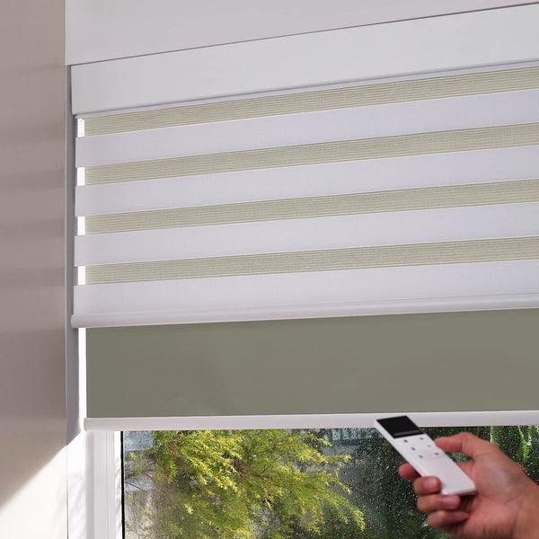 ZSHINE Motorized Day and Night Roller Blinds with Valance (Zebra) - ZSHINE - Smart Shining Your Life