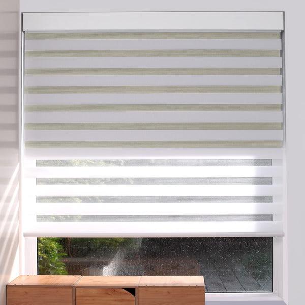 ZSHINE Motorized Day and Night Roller Blinds with Valance (Zebra) - ZSHINE - Smart Shining Your Life