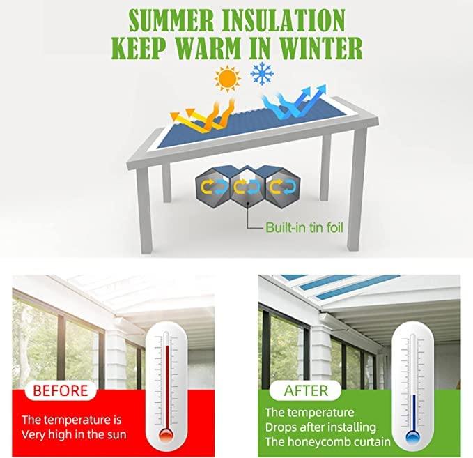 ZSHINE Manual Cellular Shades Heat (Insulation Fabric) - ZSHINE - Smart Shining Your Life