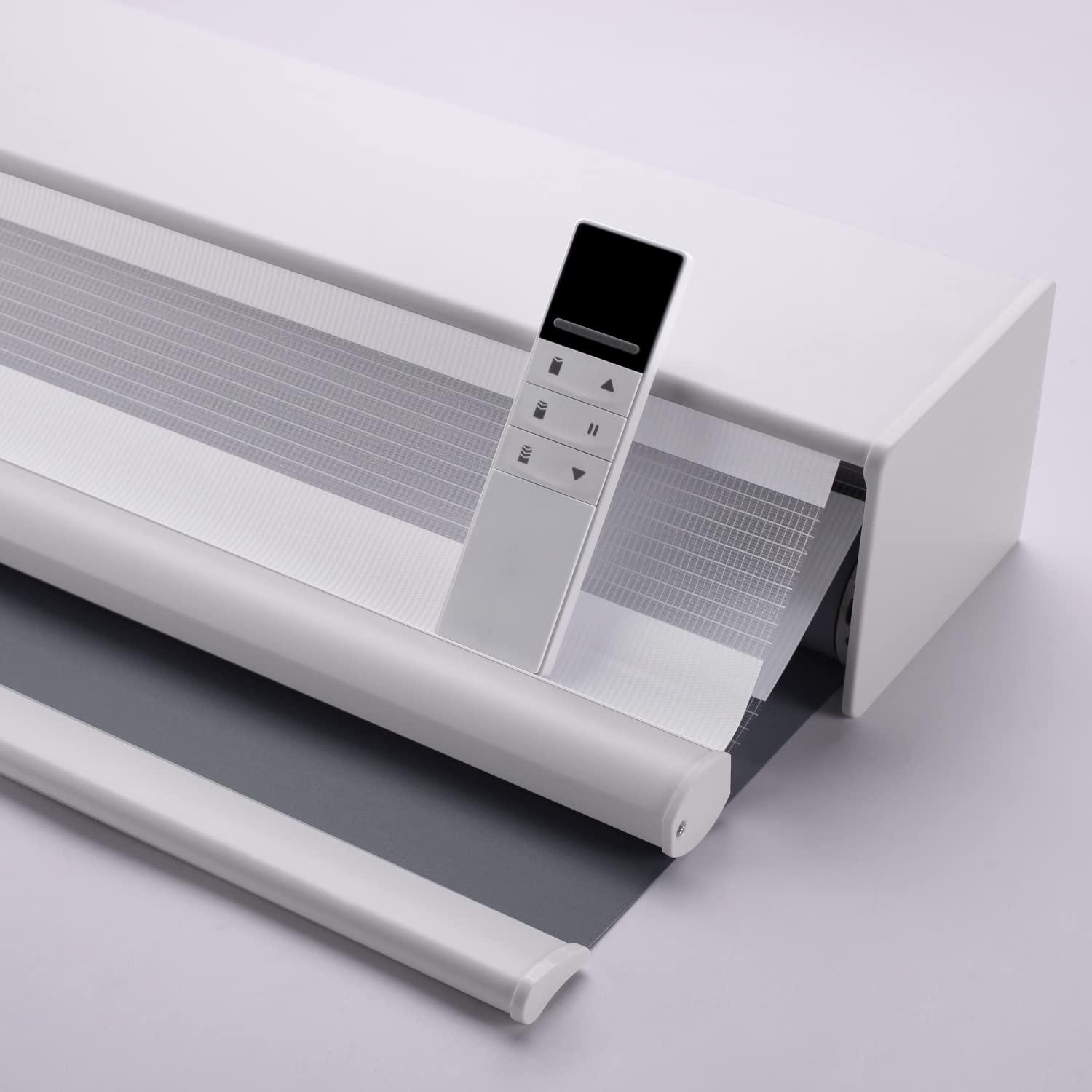 ZSHINE Motorized Day and Night Roller Blinds with Valance (Zebra) - ZSHINE - Smart Shining Your Life