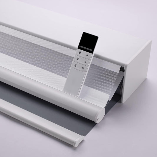 ZSHINE Motorized Day and Night Roller Blinds with Valance (Zebra) - ZSHINE - Smart Shining Your Life