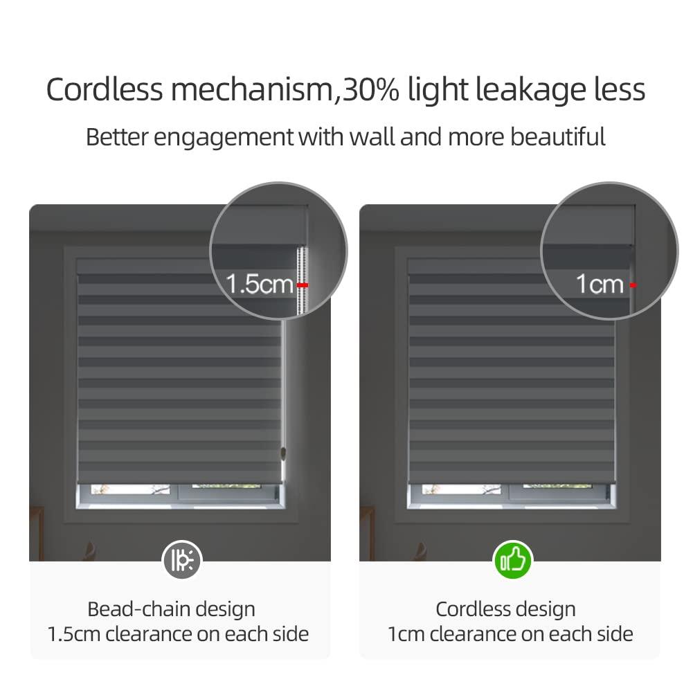 ZSHINE Manual Light Filtering Zebra Shades - ZSHINE - Smart Shining Your Life