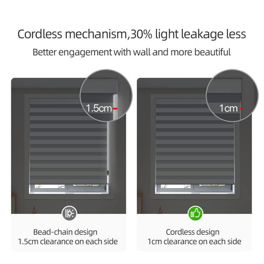 ZSHINE Manual Light Filtering Zebra Shades - ZSHINE - Smart Shining Your Life