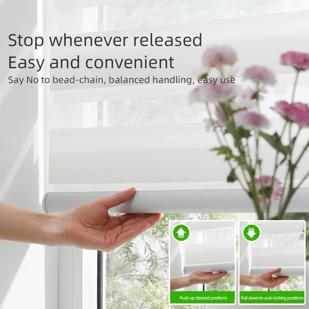 ZSHINE Manual Light Filtering Zebra Shades - ZSHINE - Smart Shining Your Life