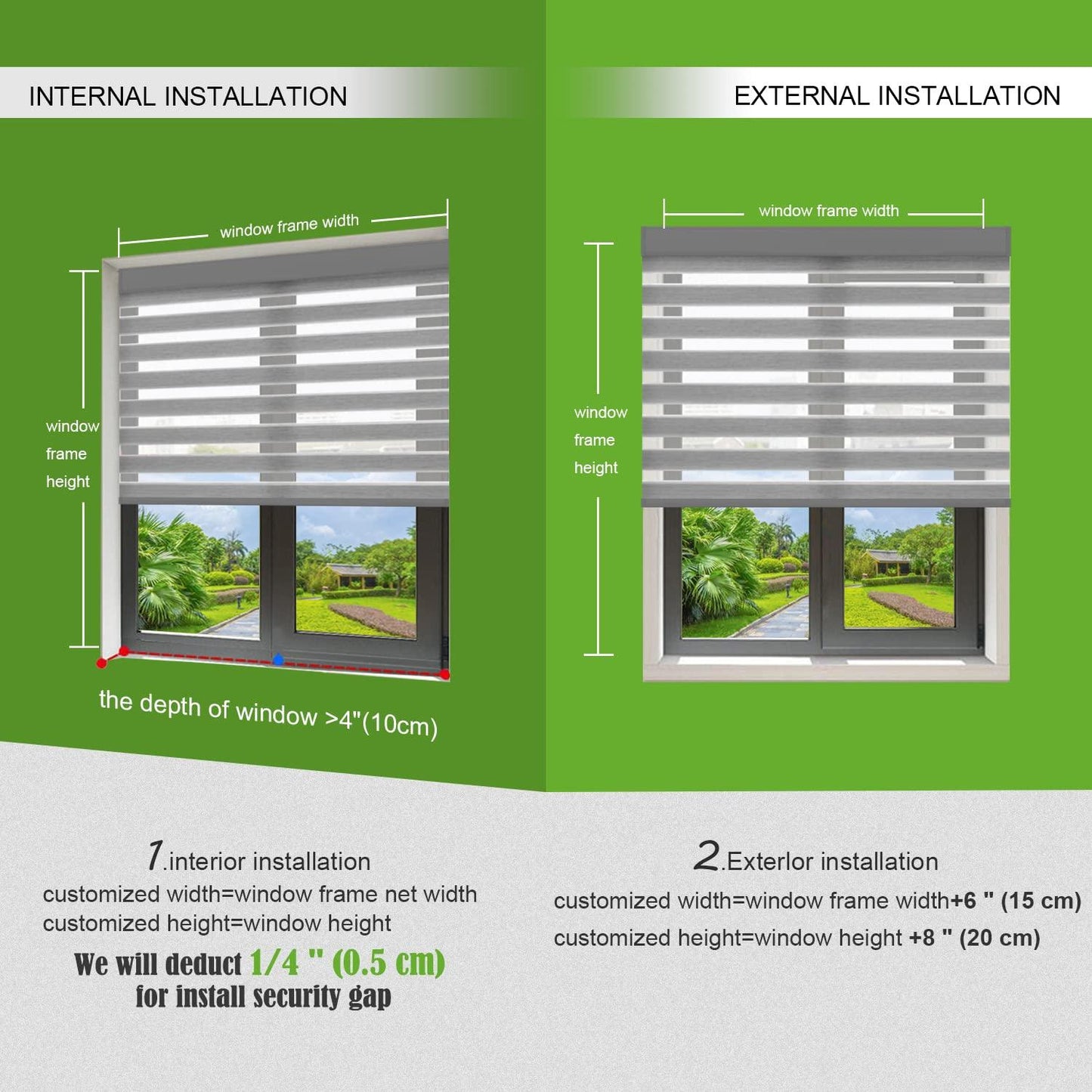 ZSHINE Manual Light Filtering Zebra Shades - ZSHINE - Smart Shining Your Life