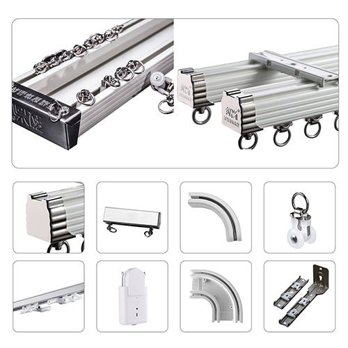 ZSHINE Heavy-Duty Curtain Tracks Akcesoraĵoj