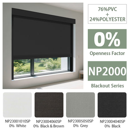 Zshine High-End Hard Wired 110V Outdoor Motorized Roller Zip Shades