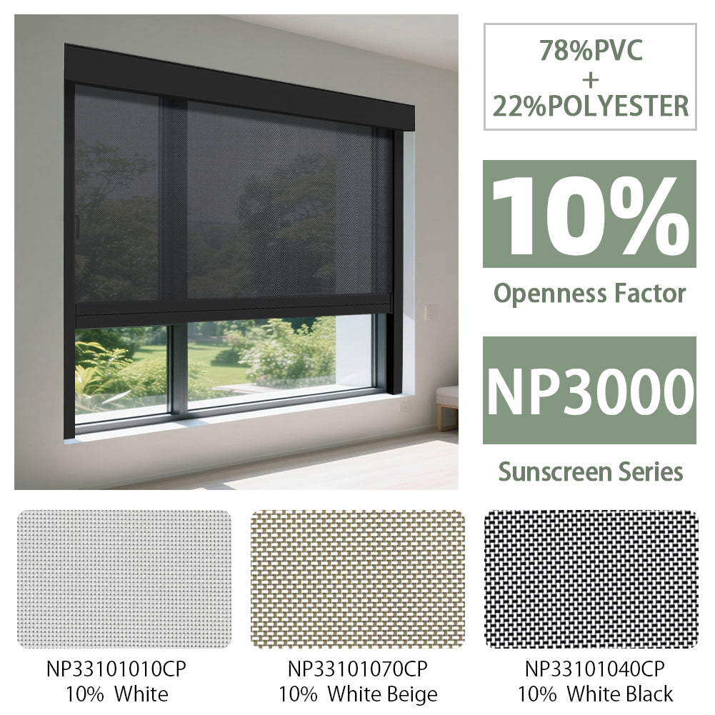Zshine Hard Wired 110V Outdoor Windproof Over Size to 19 Ft Roller Zip Shades