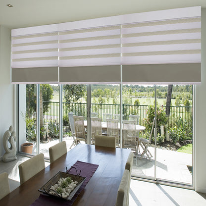 ZSHINE Manual Day and Night Roller Blinds with Valance