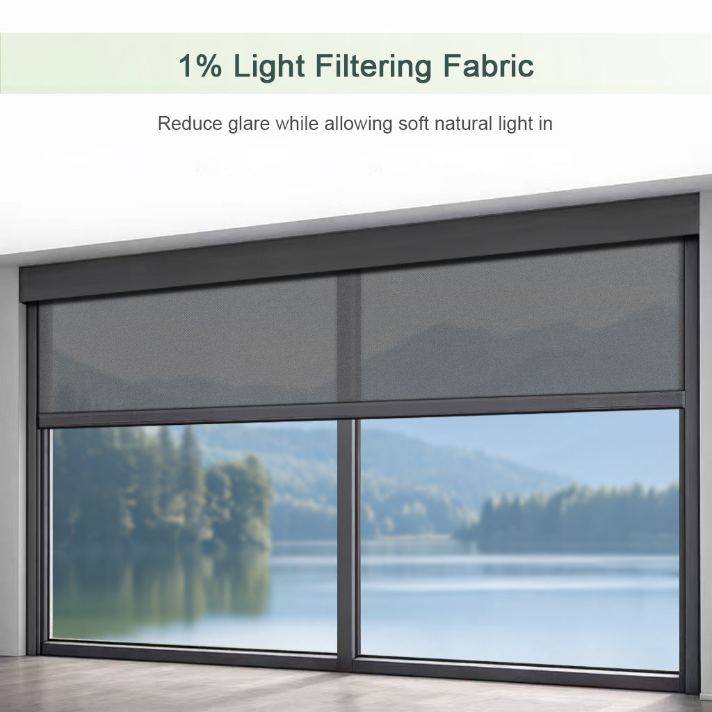 Zshine Outdoor Motorized Roller Zip Shades