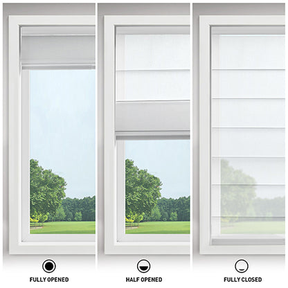 Zshine Remote Control Custom Cordless Motorized Roman Shades