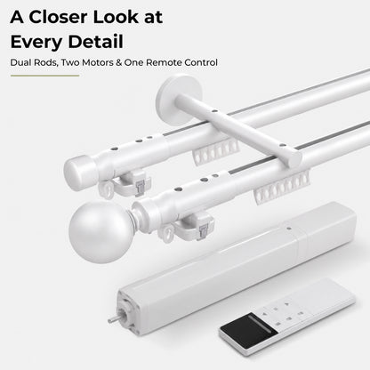 ZSHINE Motorized Cutain Dual Rod