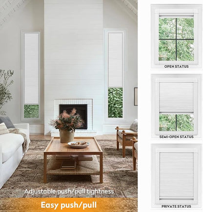 ZSHINE Blackout Hidden Door Sidelight Window Cellular Shades