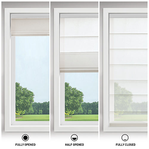 Zshine No Drill Custom Cordless Roman Shades