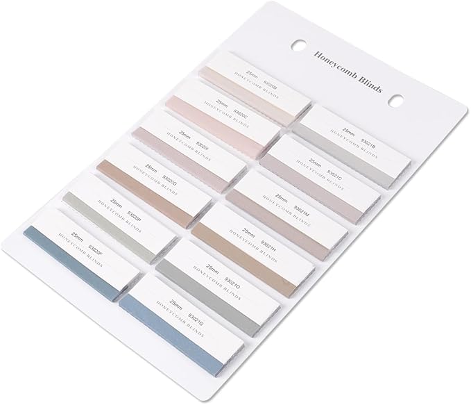 ZSHINE Cellular Honeycomb Blinds Fabric Sample Swatches-25mm