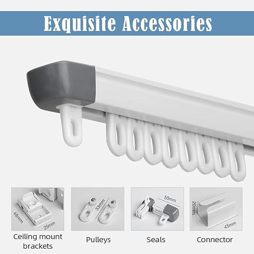 ZSHINE Ceiling Mounting Telescopic Curtain Track (Fulfillment by USA warehouse)