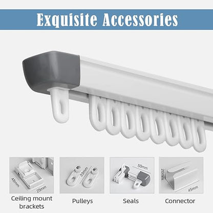 ZSHINE Ceiling Mounting Telescopic Curtain Track (Fulfillment by USA warehouse)