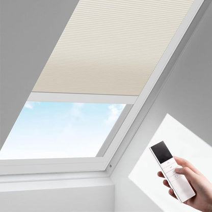 ZSHINE Motorized Light Filtering Cellular Shades (skylight)