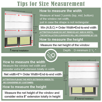 Zshine Manual Control Custom Cordless Roman Blinds