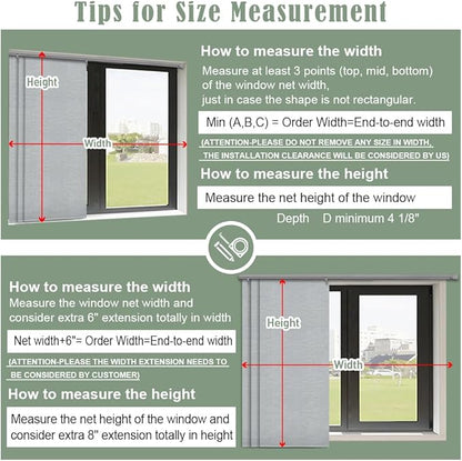 Zshine Manual Blackout Privacy Panel Track Shades Wand Control Custom Oversize